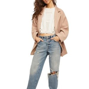 Free People Hannah Slouchy Blazer Jacket Size large
